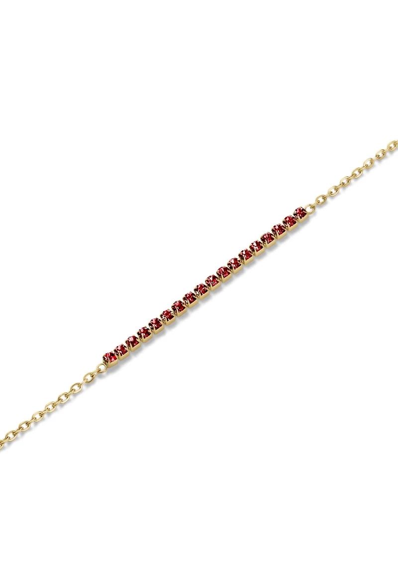Rosefield Tennis Bracelet 14K Yellow Gold Plated Stainless Steel
