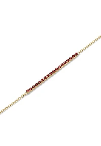 Rosefield Tennis Bracelet 14K Yellow Gold Plated Stainless Steel
