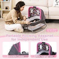 Costway Boys 4 in 1 Convertible Portable Playard Newborn Napper