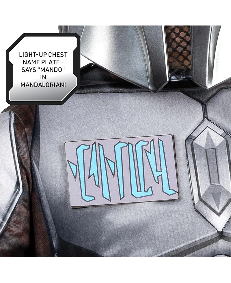 Jazwares Big Boys and Girls The Mandalorian Light-Up Costume