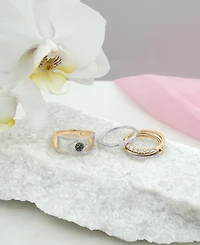 Wrapped Diamond Evil Eye Ring (1/6 ct. t.w.) 10k Gold or White Created for Macy's