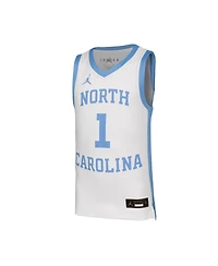 Nike Big Boys and Girls 1 White North Carolina Tar Heels Retro Replica Basketball Jersey
