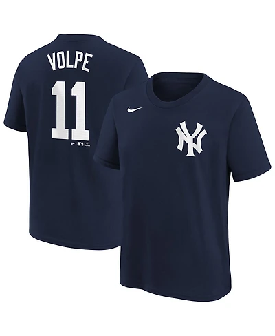 Nike Big Boys and Girls Anthony Volpe Navy New York Yankees Player Name Number T-Shirt