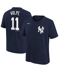 Nike Big Boys and Girls Anthony Volpe Navy New York Yankees Player Name Number T-Shirt