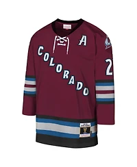 Mitchell & Ness Big Boys and Girls Peter Forsberg Burgundy Colorado Avalanche 2001-02 Blue Line Player Jersey