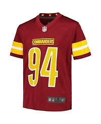 Nike Big Boys and Girls Daron Payne Burgundy Washington Commanders Game Jersey