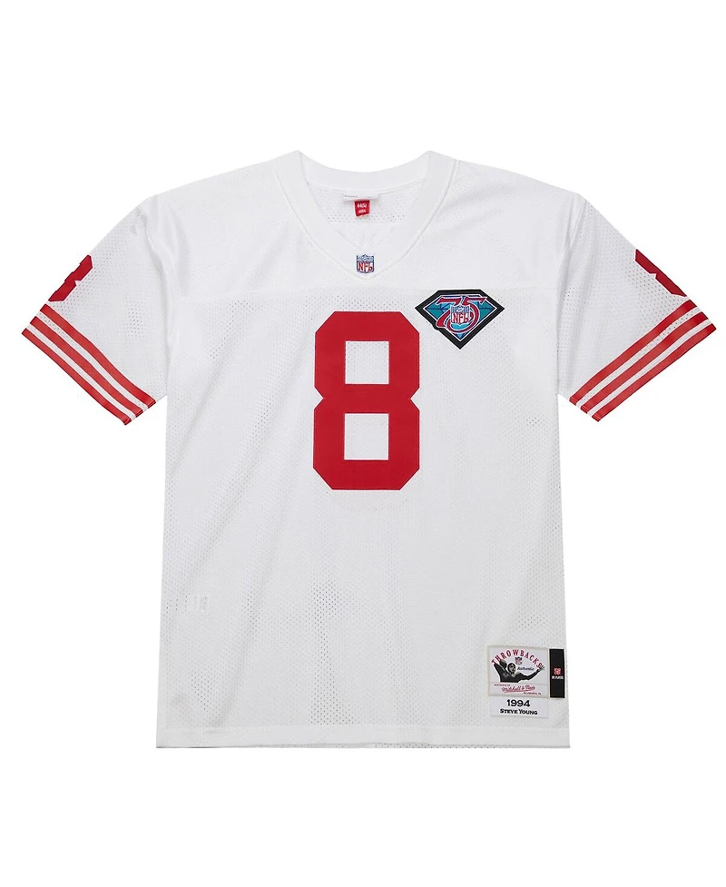 Mitchell & Ness Men's Steve Young White San Francisco 49ers 1994 Authentic Throwback Retired Player Jersey