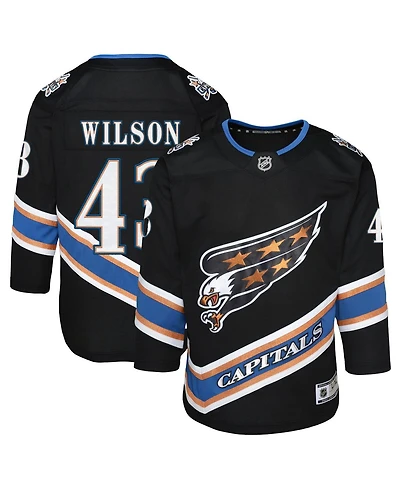 Outerstuff Big Boys and Girls Tom Wilson Black Washington Capitals Alternate 50th Anniversary Premier Player Jersey