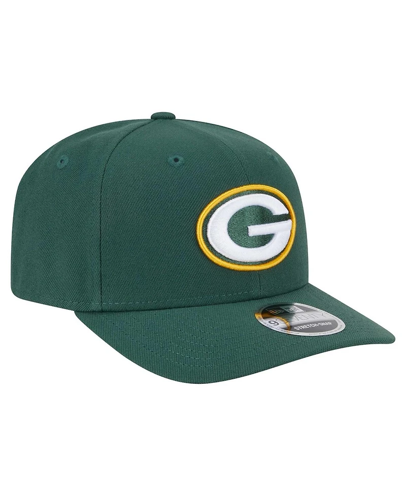 New Era Men's Green Green Bay Packers 9SEVENTY Stretch-Snap Hat