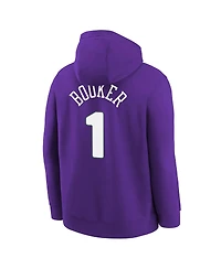 Nike Big Boys and Girls Devin Booker Purple Phoenix Suns 2024/25 City Edition Name Number Pullover Hoodie