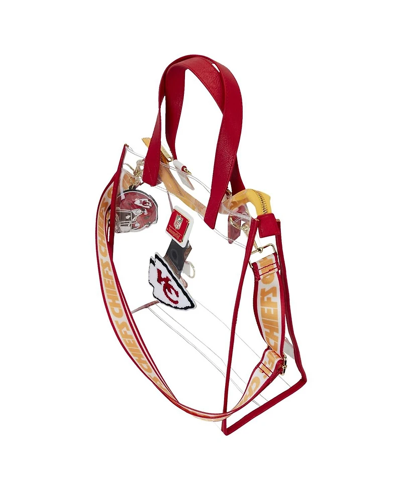Loungefly Kansas City Chiefs Clear Convertible Backpack Tote Bag