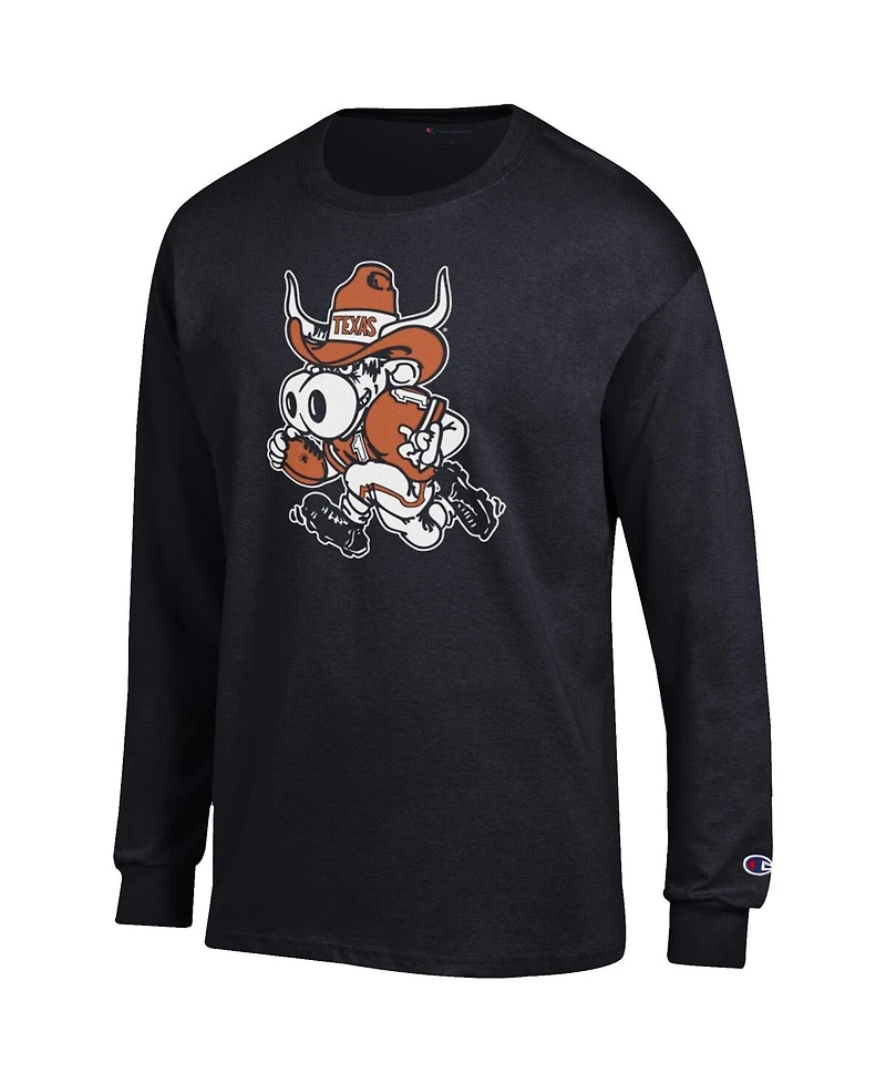 Champion Men's Black Texas Longhorns Bevo Long Sleeve T-Shirt