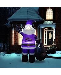 Logo Brands Baltimore Ravens 7' Inflatable Santa