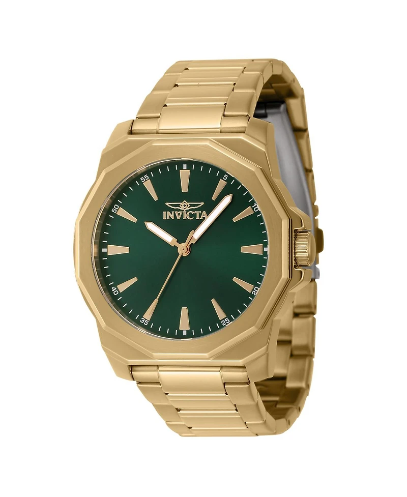 Invicta Men's Speedway Quartz 3 Hand Green Dial Watch