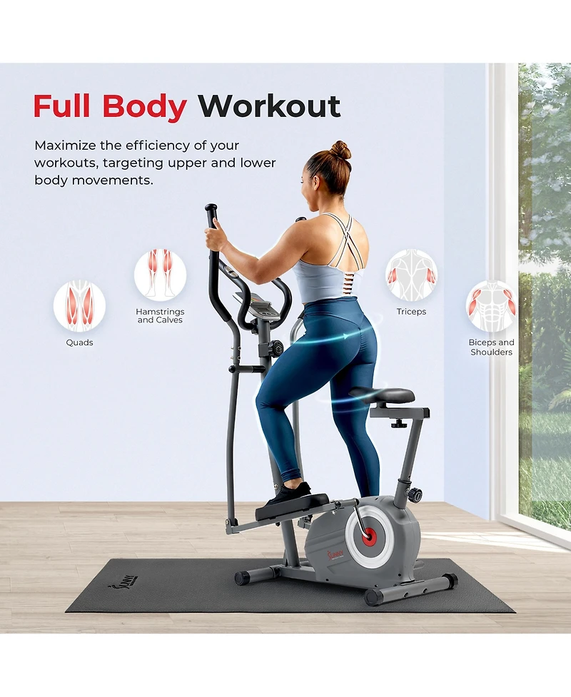 Sunny Health & Fitness Smart Compact Sit and Stand Elliptical