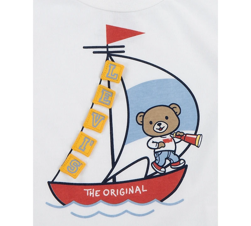 Levi's Baby 2-Pc. Sailing T-Shirt & Denim Shorts Set