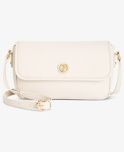 Giani Bernini Pebble East West Small Flap Crossbody, Exclusively at Macy's