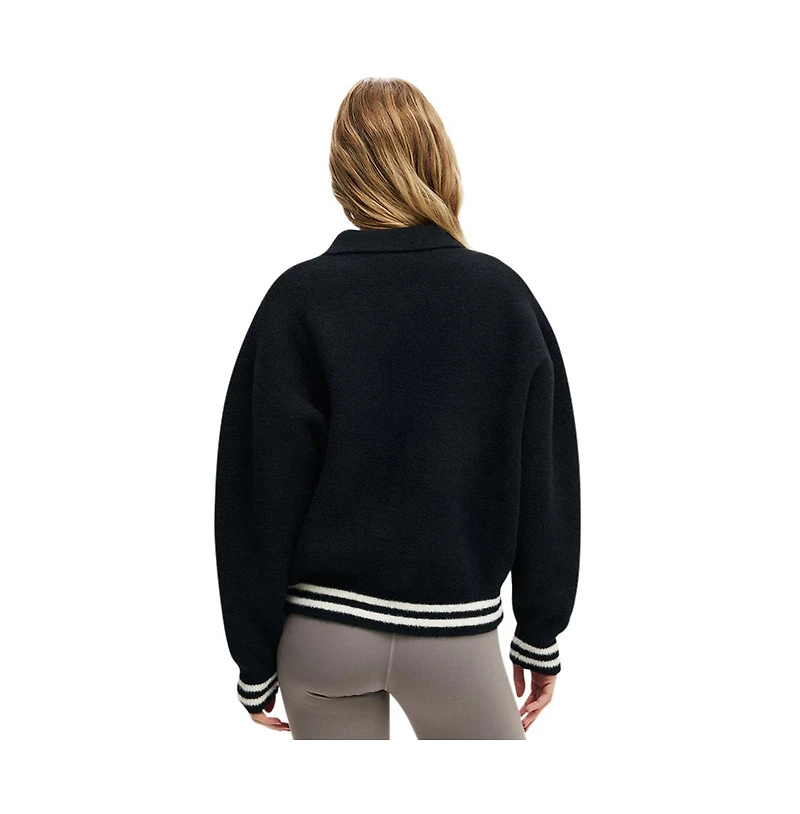 Cotton On Women's Active Knitted Graphic Bomber