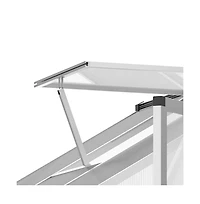 Slickblue 8ftx 6ft Walk-In Polycarbonate Greenhouse with Roof Vent -As ( Amazon Shipping)(Prohibited by WalMart)