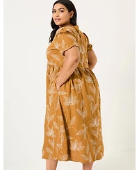 FatFace Plus Size Remi Detail Midi Dress