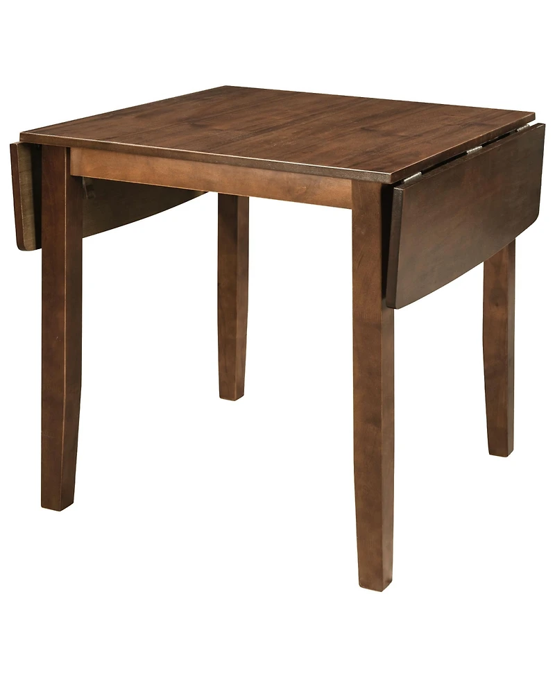 3-Piece Wood Drop Leaf Breakfast Nook Dining Table Set with 2 X-back Chairs for Small Places