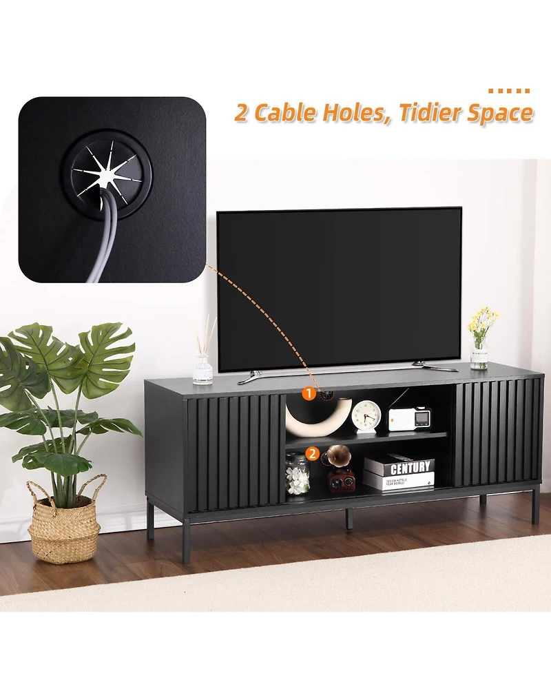 gaomon Tv Stand, Mid Century Modern Tv Stand for 55/60/65 inch Tv