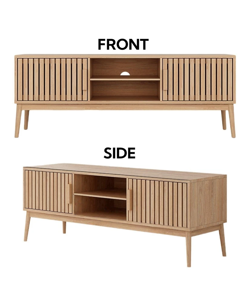 gaomon Boho Tv Stand for Tv up to 50", Farmhouse Television Console Table Entertainment Center