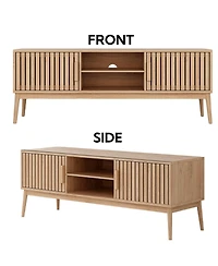 gaomon Boho Tv Stand for Tv up to 50", Farmhouse Television Console Table Entertainment Center