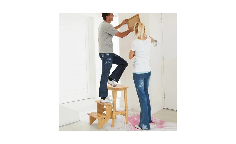 Slickblue 3-in-1 Step Stool for Versatile Use and Easy Access in Home or Office