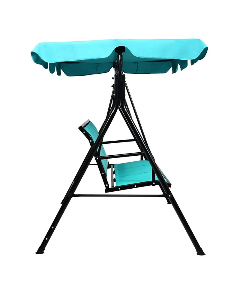 Slickblue 3-Person Garden Swing with Comfortable Cushions for Outdoor Relaxation and Enjoyment