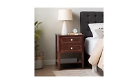 Slickblue Nightstand End Side Table with 2 Drawers for Convenient Storage and Modern Design