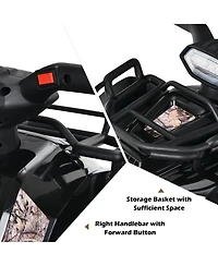 Gymax 6V 4 Wheels Atv Quad Ride On Car Kids Ride-On Toy w/ Music Horn Led Light Pink