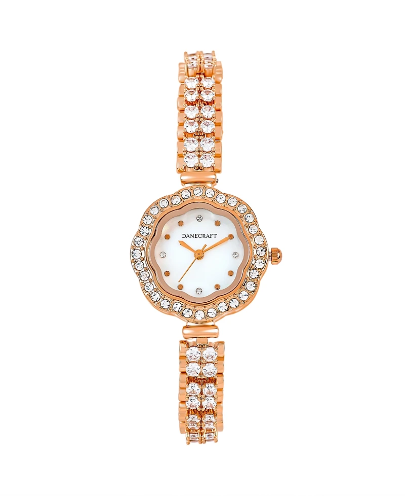 Danecraft Women's 18K Fine Rosegold Plated Analog Watch