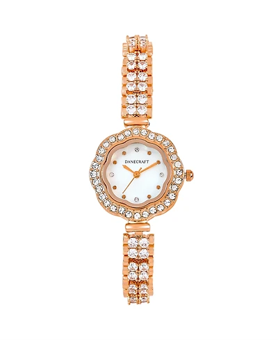 Danecraft Women's 18K Fine Rosegold Plated Analog Watch