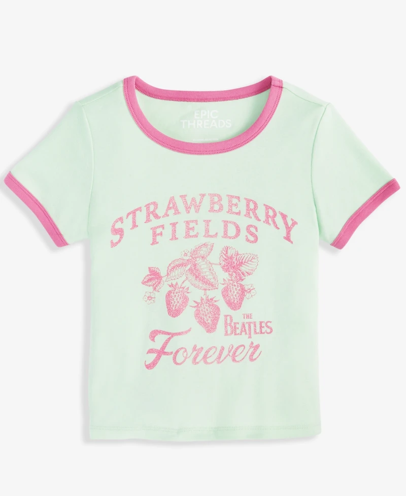 Epic Threads Little & Big Girls Strawberry Fields Baby Tee, Exclusively at Macy's