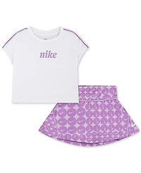 Nike Toddler Girls Dri-fit Scooter T-Shirt & Skort Set