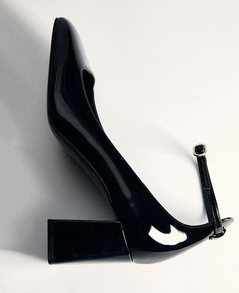 Mango Women's Patent Leather Effect Heeled Shoes