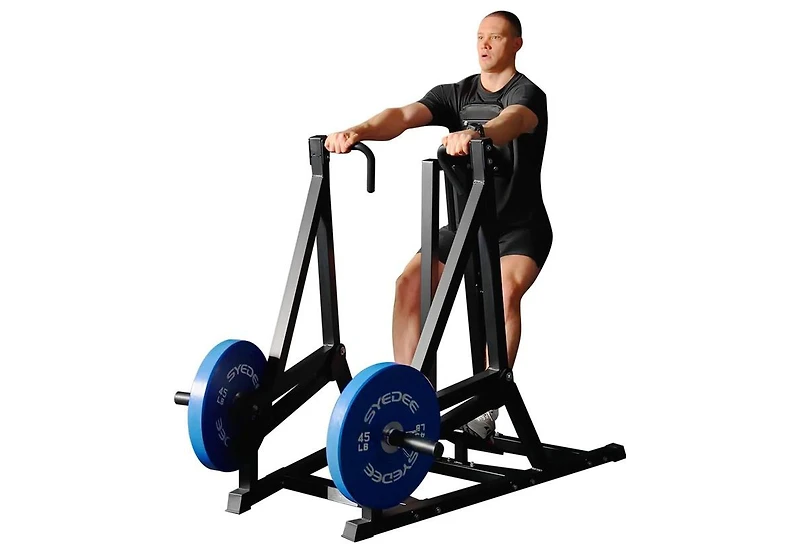 Mikolo Seated Row Machine, Plate Loaded Back Machines Home Gym Back Row Machine, Leverage Row Machine with Independent Arms & Multi Grips, Lat Machine