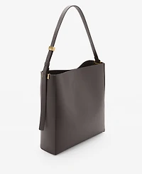 Mango Women's Metallic Detail Shopper Bag