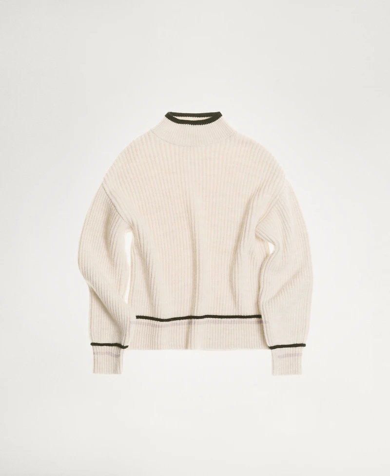 Mango Women's Contrasting Details Perkins Neck Jersey Sweater