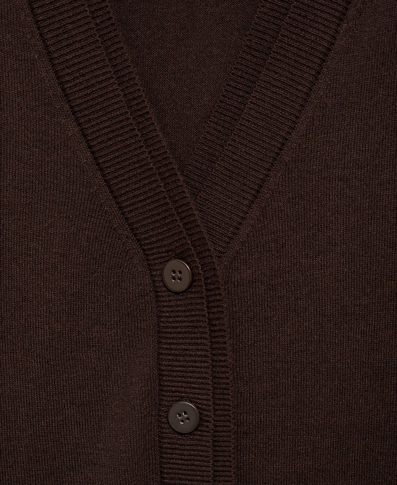 Mango Women's V-Neck Knitted Cardigan