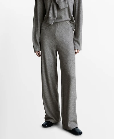 Mango Women's Straight Knitted Pants