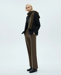 Mango Women's Mid-Rise Flared Pants