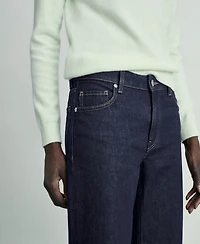 Mango Women's Cuffs Detail Rinse Wash Jeans