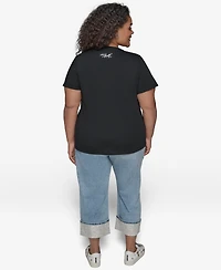 Karl Lagerfeld Paris Plus Size Embellished Bonjour T-Shirt