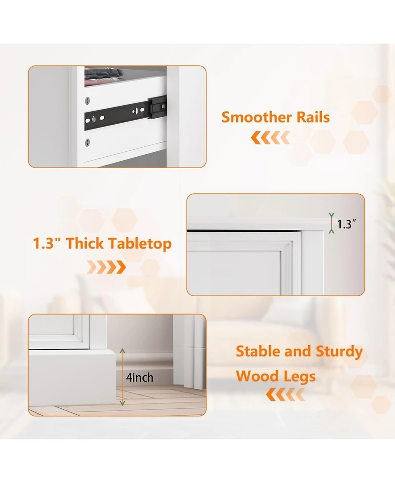 gaomon Dresser for Bedroom with 6 Drawers