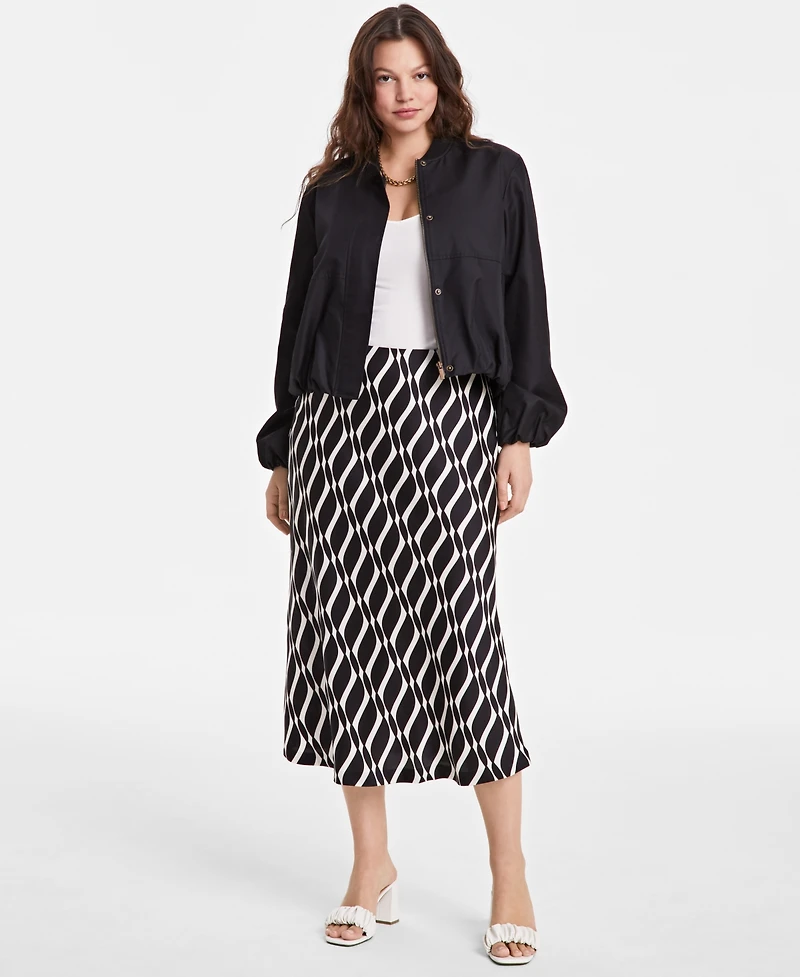 On 34th Women's Printed Midi Slip Skirt, Exclusively at Macy's