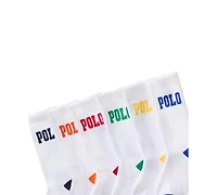 Polo Ralph Lauren Little & Big Boys Performance Logo Cushioned Crew Socks, 6-Pack