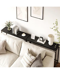 gaomon Farmhouse Console Tables with Power Outlet, 39.4" Entryway Table with Adjustable Feet, Behind Couch Table for Living Room, Entryway, Foyer