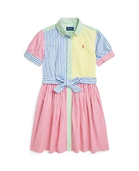 Polo Ralph Lauren Big Girls Striped Cotton Fun Shirtdress
